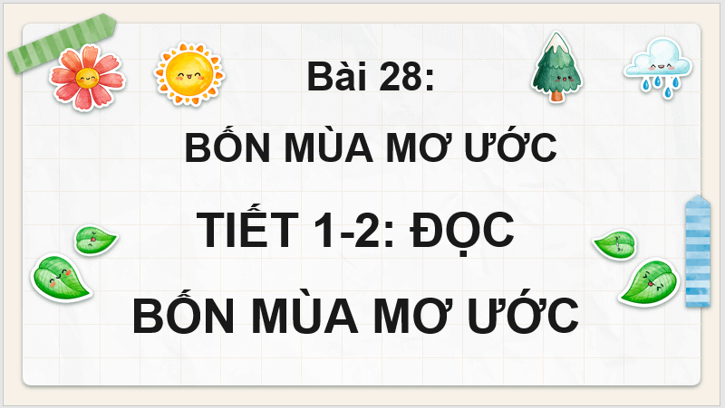 Giáo án điện tử Bốn mùa mơ ước lớp 4 | PPT Tiếng Việt lớp 4 Kết nối tri thức