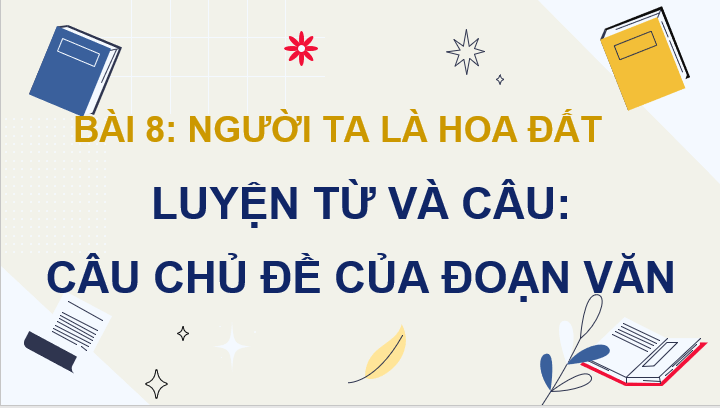 Giáo án điện tử Câu chủ đề của đoạn văn lớp 4 | PPT Tiếng Việt lớp 4 Cánh diều