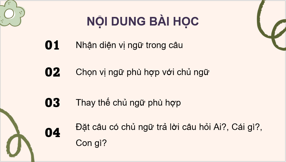 Giáo án điện tử (Luyện từ và câu lớp 4) Luyện tập về chủ ngữ | PPT Tiếng Việt lớp 4 Chân trời sáng tạo