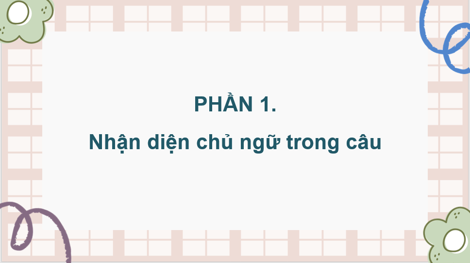 Giáo án điện tử (Luyện từ và câu lớp 4) Luyện tập về chủ ngữ | PPT Tiếng Việt lớp 4 Chân trời sáng tạo