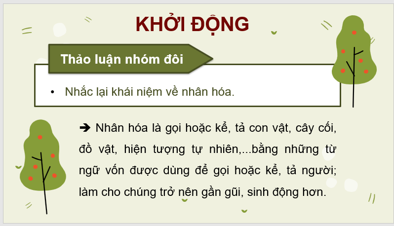 Giáo án điện tử (Luyện từ và câu lớp 4) Luyện tập về biện pháp nhân hóa lớp 4 | PPT Tiếng Việt lớp 4 Kết nối tri thức