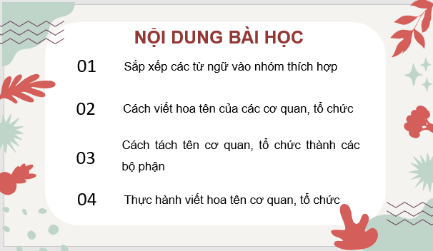 Giáo án điện tử (Luyện từ và câu lớp 4) Quy tắc viết tên cơ quan, tổ chức lớp 4 | PPT Tiếng Việt lớp 4 Kết nối tri thức