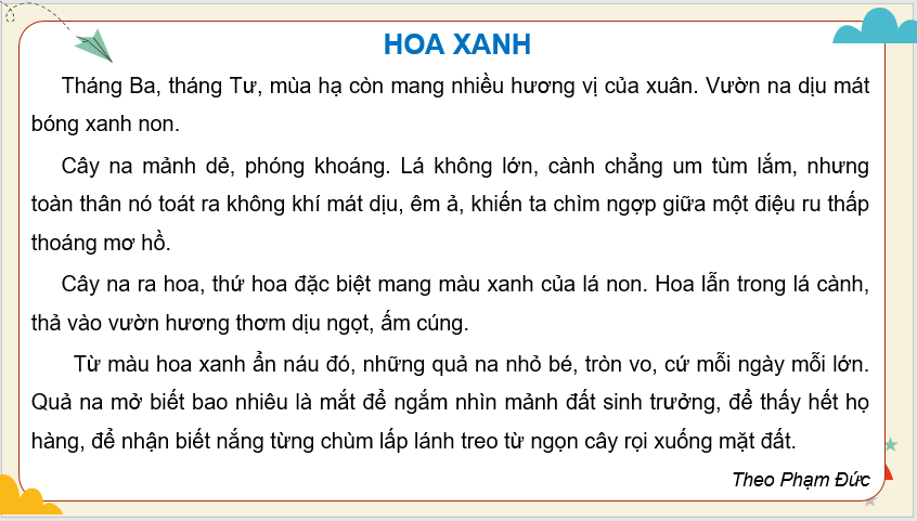 Giáo án điện tử Bài văn miêu tả cây cối lớp 4 | PPT Tiếng Việt lớp 4 Chân trời sáng tạo