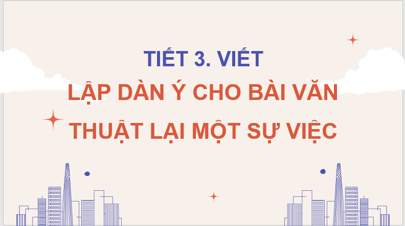 Giáo án điện tử Lập dàn ý cho bài văn thuật lại một sự việc lớp 4 | PPT Tiếng Việt lớp 4 Kết nối tri thức