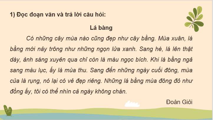 Giáo án điện tử Luyện tập tả cây cối (trang 72) lớp 4 | PPT Tiếng Việt lớp 4 Cánh diều