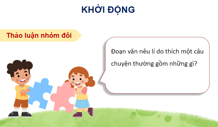 Giáo án điện tử Luyện tập viết đoạn văn nêu lí do thích một câu chuyện lớp 4 | PPT Tiếng Việt lớp 4 Chân trời sáng tạo