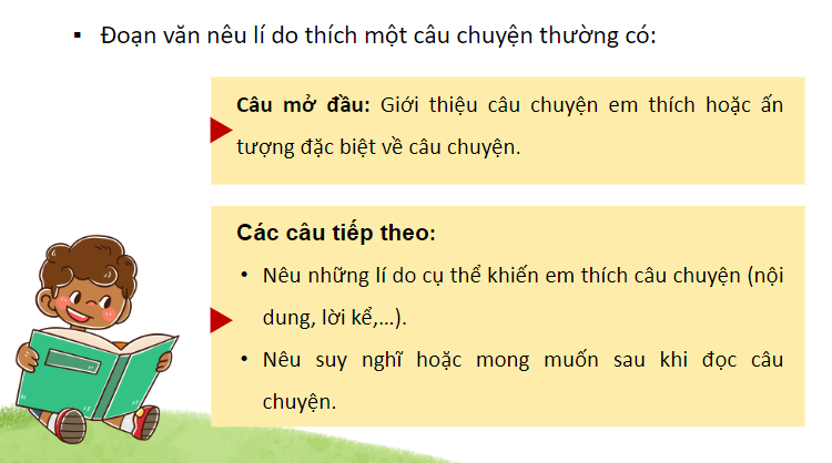 Giáo án điện tử Luyện tập viết đoạn văn nêu lí do thích một câu chuyện lớp 4 | PPT Tiếng Việt lớp 4 Chân trời sáng tạo