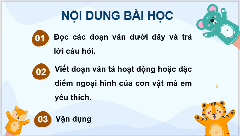 Giáo án điện tử Luyện viết đoạn văn miêu tả con vật lớp 4 | PPT Tiếng Việt lớp 4 Kết nối tri thức