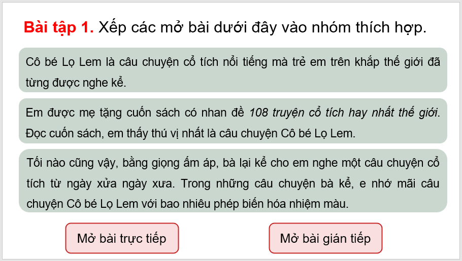 Giáo án điện tử Luyện viết mở bài, kết bài cho bài văn kể lại một câu chuyện lớp 4 | PPT Tiếng Việt lớp 4 Kết nối tri thức