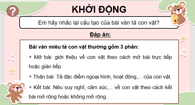 Giáo án điện tử Quan sát con vật lớp 4 | PPT Tiếng Việt lớp 4 Kết nối tri thức
