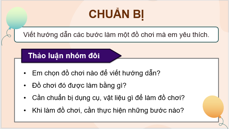 Giáo án điện tử Viết hướng dẫn thực hiện một công việc lớp 4 | PPT Tiếng Việt lớp 4 Kết nối tri thức