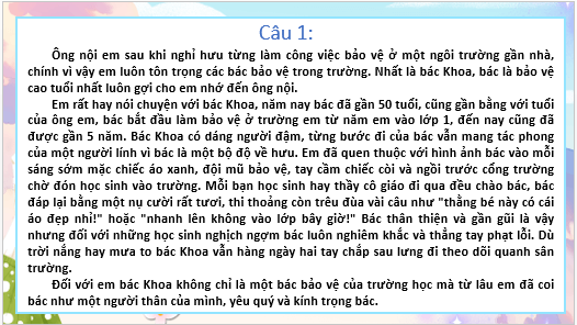 Giáo án điện tử Ôn tập cuối học kì 1 lớp 5 Tiết 7 | PPT Tiếng Việt lớp 5 Cánh diều
