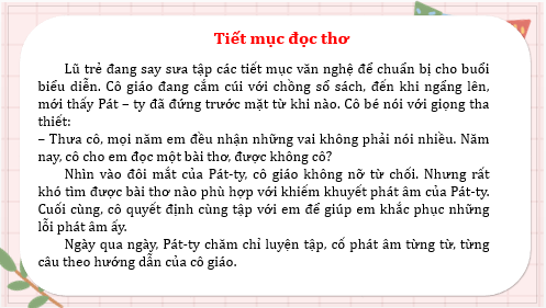 Giáo án điện tử Tiết mục đọc thơ lớp 5 | PPT Tiếng Việt lớp 5 Cánh diều