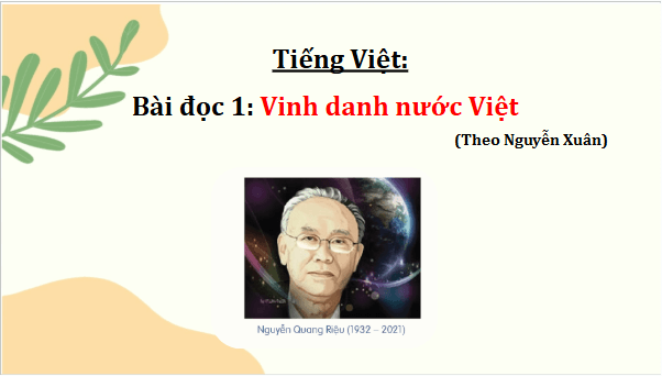 Giáo án điện tử Vinh danh nước Việt lớp 5 | PPT Tiếng Việt lớp 5 Cánh diều