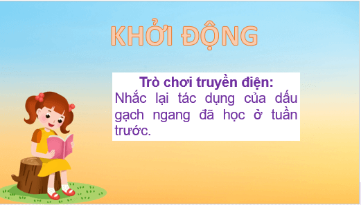 Giáo án điện tử Luyện từ và câu: Luyện tập về dấu gạch ngang lớp 5 | PPT Tiếng Việt lớp 5 Cánh diều