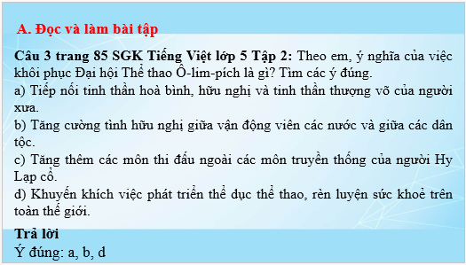 Giáo án điện tử Ngọn lửa Ô-lim-pích lớp 5 | PPT Tiếng Việt lớp 5 Cánh diều