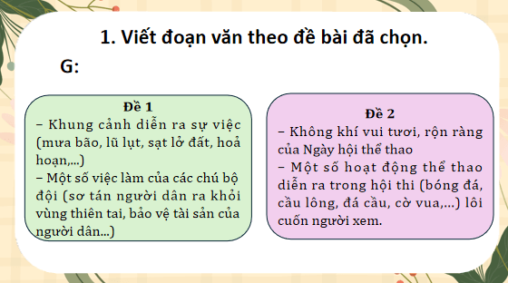 Giáo án điện tử Luyện viết đoạn văn thể hiện tình cảm, cảm xúc về một sự việc lớp 5 | PPT Tiếng Việt lớp 5 Kết nối tri thức