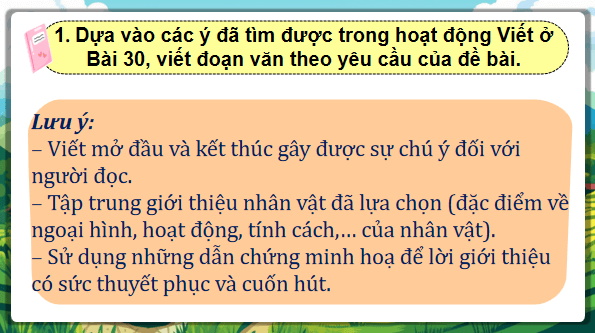 Giáo án điện tử Viết đoạn văn giới thiệu nhân vật trong một bộ phim hoạt hình lớp 5 | PPT Tiếng Việt lớp 5 Kết nối tri thức