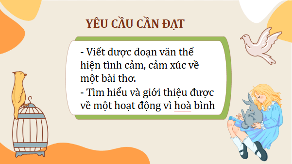 Giáo án điện tử Viết đoạn văn thể hiện tình cảm, cảm xúc về một bài thơ lớp 5 | PPT Tiếng Việt lớp 5 Chân trời sáng tạo