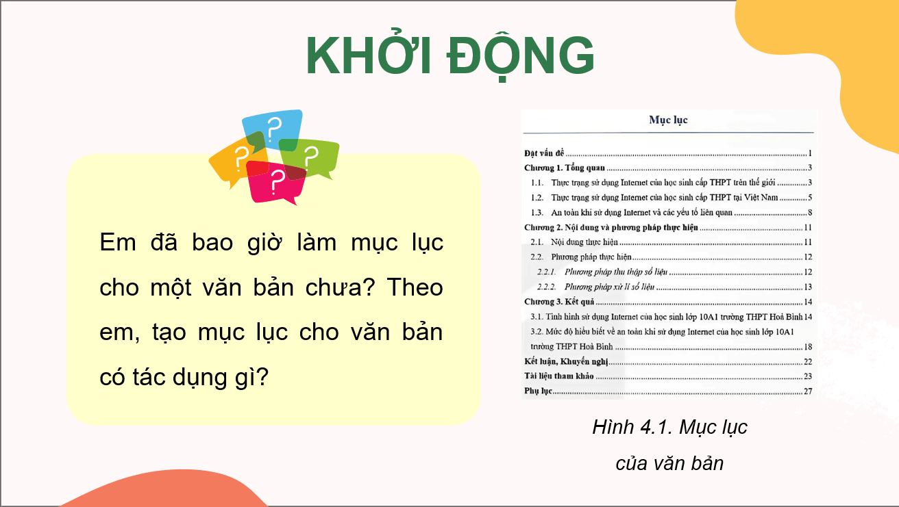 Giáo án điện tử Chuyên đề Tin 10 Kết nối tri thức Bài 4: Tạo mục lục và xuất bản văn bản | PPT Chuyên đề Tin học 10