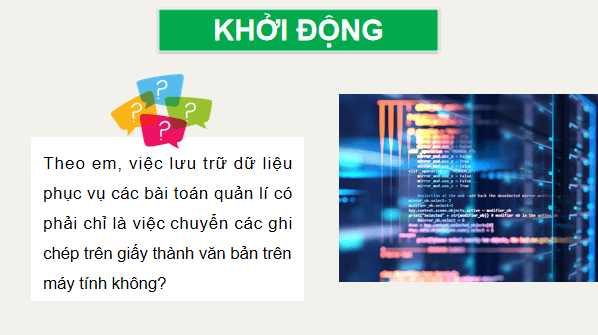 Giáo án điện tử Tin 11 Kết nối tri thức Bài 11: Cơ sở dữ liệu | PPT Tin học 11
