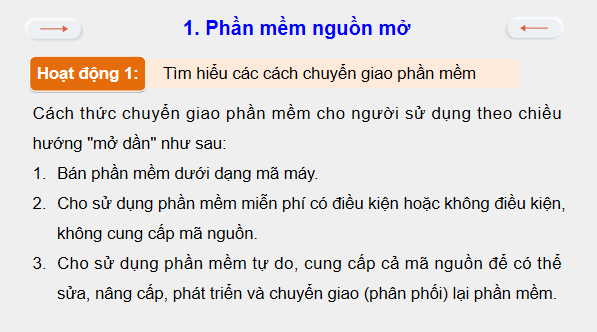 Giáo án điện tử Tin 11 Kết nối tri thức Bài 3: Phần mềm nguồn mở và phần mềm chạy trên Internet | PPT Tin học 11
