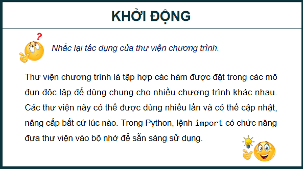 Giáo án điện tử Tin 11 Kết nối tri thức Bài 31: Thực hành thiết lập thư viện chương trình | PPT Tin học 11