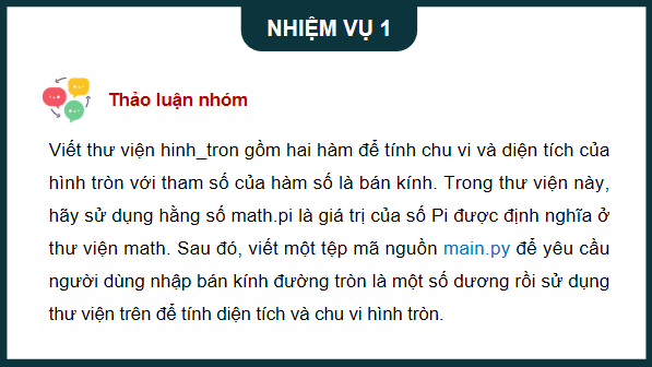 Giáo án điện tử Tin 11 Kết nối tri thức Bài 31: Thực hành thiết lập thư viện chương trình | PPT Tin học 11