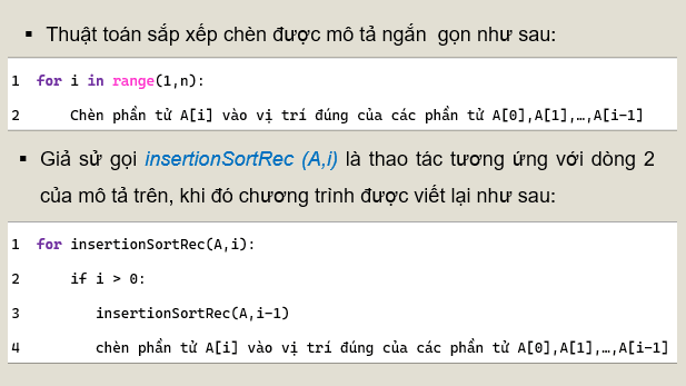 Giáo án điện tử Chuyên đề Tin 11 Kết nối tri thức Bài 5: Thực hành thiết kế thuật toán theo kĩ thuật đệ quy | PPT Chuyên đề học tập Tin học 11