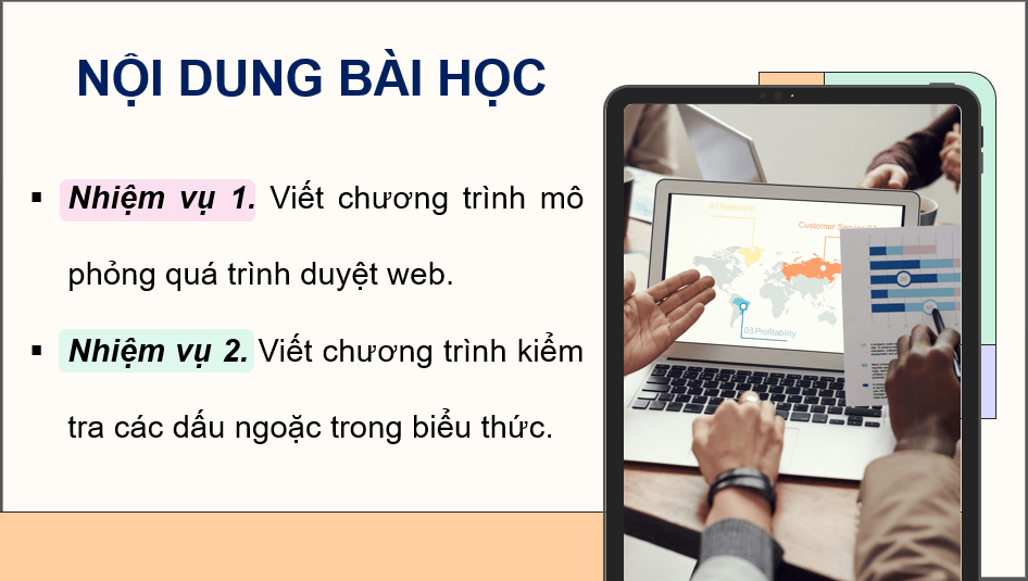 Giáo án điện tử Chuyên đề Tin 12 Kết nối tri thức Bài 3: Thực hành với dữ liệu ngăn xếp | PPT Chuyên đề học tập Tin học 12