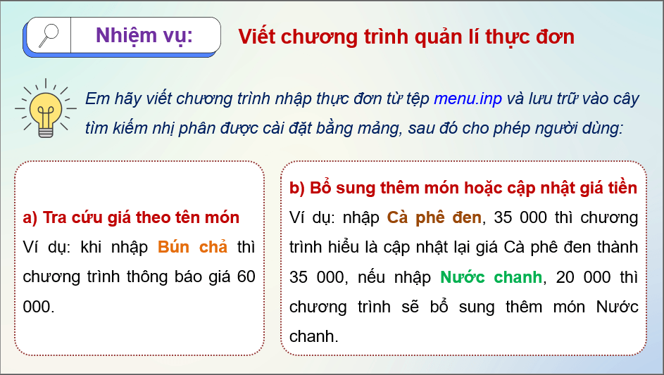 Giáo án điện tử Chuyên đề Tin 12 Kết nối tri thức Bài 8: Thực hành cây tìm kiếm nhị phân | PPT Chuyên đề học tập Tin học 12