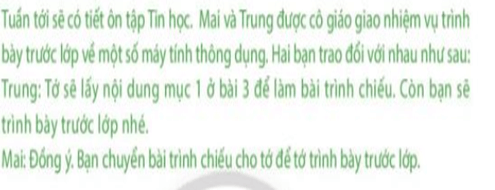 Giáo án Tin học lớp 3 Chân trời sáng tạo Bài 15: Nhiệm vụ của em và sự trợ giúp của máy tính