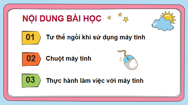Giáo án điện tử Tin học lớp 3 Kết nối tri thức Bài 4: Làm việc với máy tính | PPT Tin học lớp 3