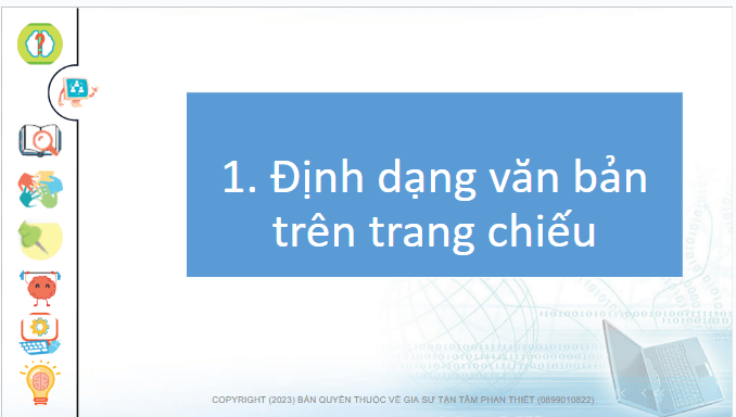 Giáo án điện tử Tin học lớp 4 Chân trời sáng tạo Bài 10: Định dạng, tạo hiệu ứng cho trang chiếu | PPT Tin học 4