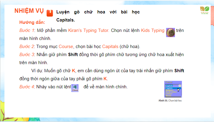 Giáo án điện tử Tin học lớp 4 Kết nối tri thức Bài 12B: Phần mềm luyện gõ bàn phím | PPT Tin học 4