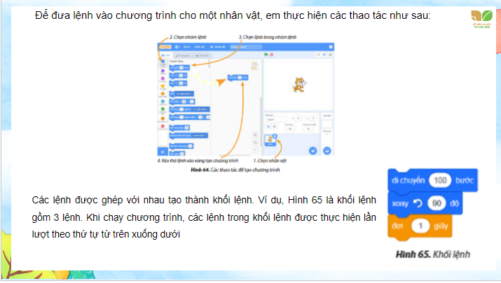 Giáo án điện tử Tin học lớp 4 Kết nối tri thức Bài 14: Khám phá môi trường lập trình trực quan | PPT Tin học 4