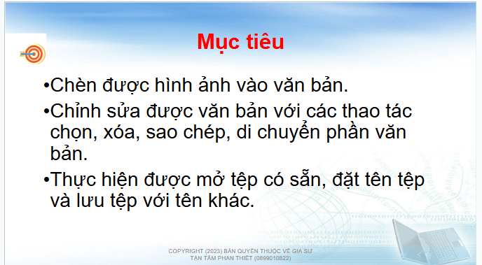 Giáo án điện tử Tin học lớp 4 Chân trời sáng tạo Bài 8: Chèn hình ảnh, sao chép, di chuyển, xóa văn bản | PPT Tin học 4