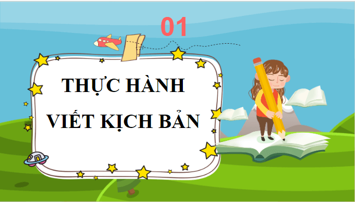 Giáo án điện tử Tin học lớp 5 Cánh diều Bài 14: Thực hành viết kịch bản và tạo chương trình | PPT Tin học 5