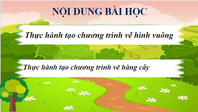 Giáo án điện tử Tin học lớp 5 Cánh diều Bài 2: Thực hành tạo chương trình về hình đơn giản | PPT Tin học 5