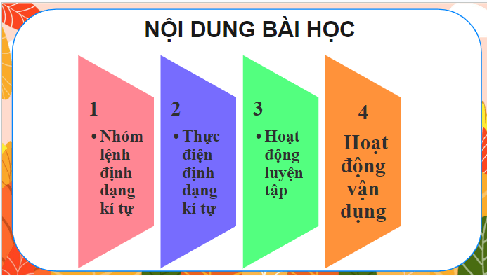 Giáo án điện tử Tin học lớp 5 Cánh diều Bài 4: Định dạng kí tự | PPT Tin học 5