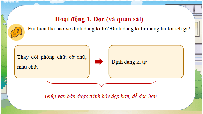 Giáo án điện tử Tin học lớp 5 Chân trời sáng tạo Bài 7: Định dạng kí tự | PPT Tin học 5
