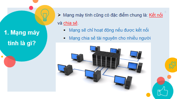 Giáo án điện tử Tin 6 Kết nối tri thức Bài 4: Mạng máy tính | PPT Tin học 6