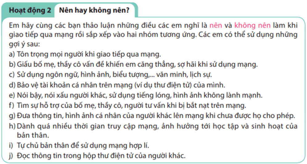 Giáo án Tin học 7 Bài 5: Ứng xử trên mạng