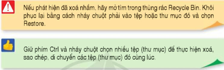 Giáo án Tin học 7 Bài 6: Thực hành thao tác với tệp và thư mục