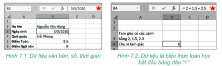 Giáo án Tin học 7 Bài 7: Tính toán tự động trên trang tính