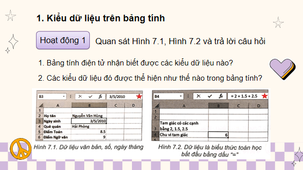 Giáo án điện tử Tin 7 Kết nối tri thức Bài 7: Tính toán tự động trên trang tính | PPT Tin học 7
