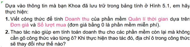 Giáo án Tin học 8 Kết nối tri thức Bài 5: Sử dụng bảng tính giải quyết bài toán thực tế