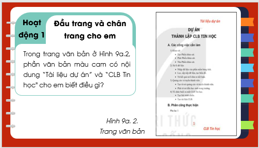 Giáo án điện tử Tin học 8 Bài 9a: Tạo đầu trang, chân trang cho văn bản | PPT Tin học 8 Kết nối tri thức