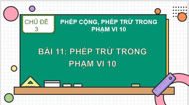 Giáo án điện tử Toán lớp 1 Bài 11: Phép trừ trong phạm vi 10 | PPT Toán lớp 1 Kết nối tri thức