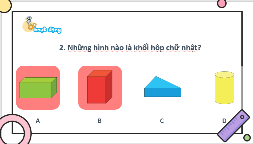 Giáo án điện tử Toán lớp 1 Bài 14: Khối lập phương, khối hộp chữ nhật | PPT Toán lớp 1 Kết nối tri thức